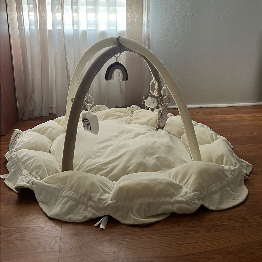 Cream Baby Play Mat with Toys